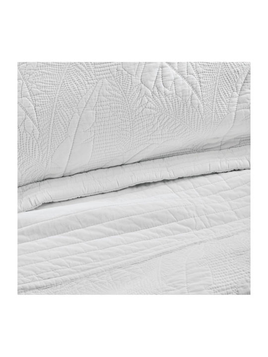 Kentia Escape Σετ Κουβερλί Υπέρδιπλο Βαμβακερό White 230x250cm 3τμχ