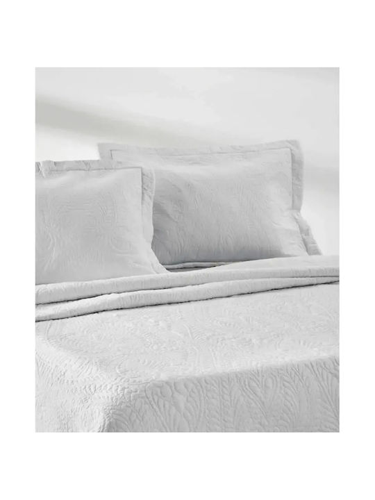 Kentia Maldive Double Coverlets Set Cotton White 230x250cm 3 Pieces