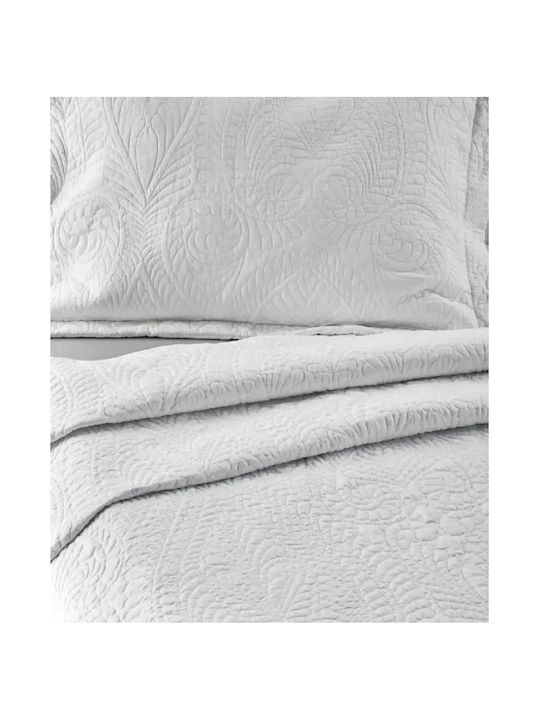 Kentia Maldive Double Coverlets Set Cotton White 230x250cm 3 Pieces