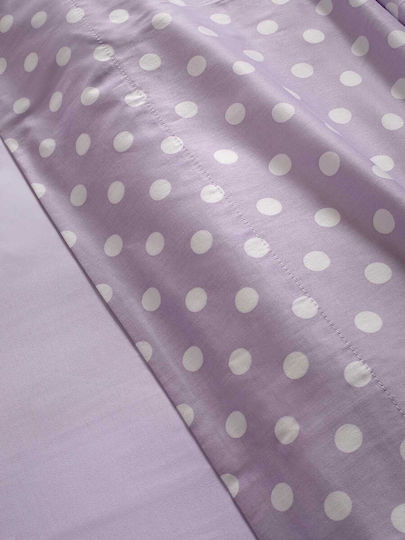 Royal Sheet Sets Queen 240x260cm. Sateen Signature Dots Lilac 4pcs