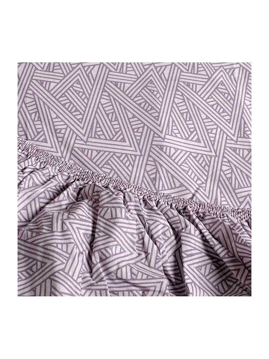 Cannon Sheet Set with 2 Pillowcases Super-Double with Elastic 160x200+33cm. Fresh Grey Ridge 3pcs