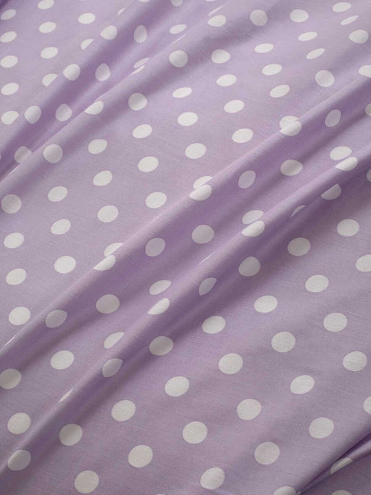 Royal Sateen Signature Dots Σετ Σεντόνια Υπέρδιπλα 240x260εκ. Lilac (4τμχ)