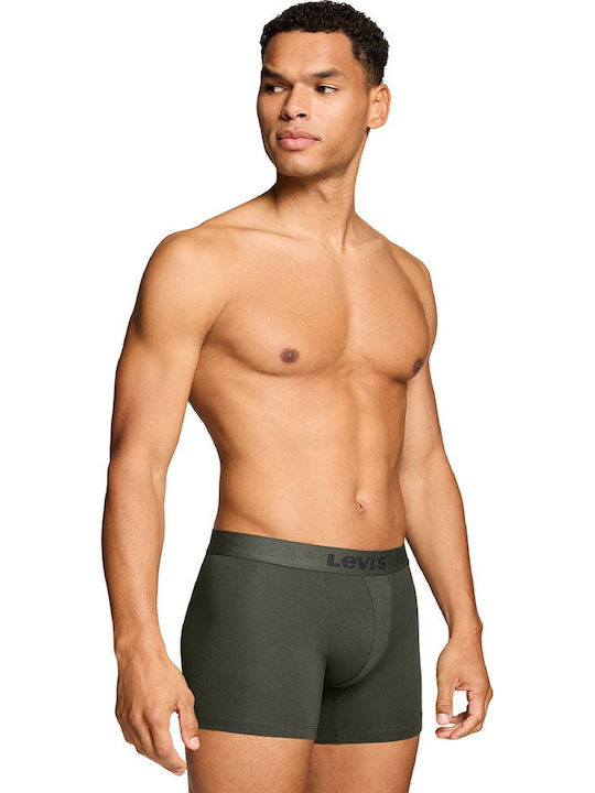 Herren Boxershorts Khaki 3er Pack
