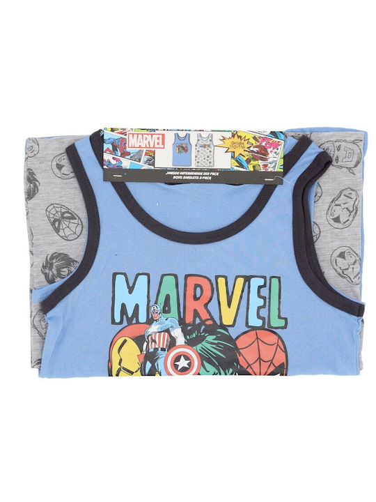 Marvel Σετ Παιδικά Φανελάκια Μπλε 2τμχ