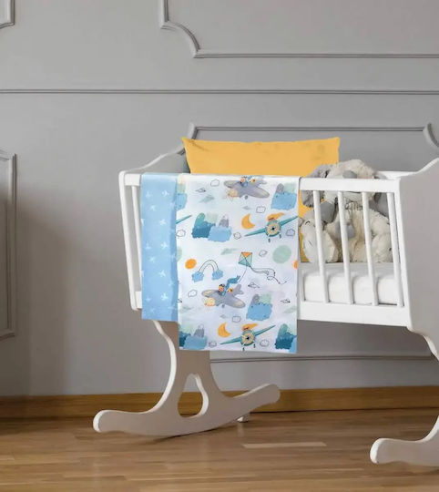 Greenwich Polo Club Set Baby Sheets Cradle Cotton Essential 8866 Blue 70x120cm 2pcs