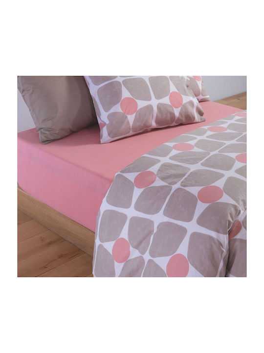 Nef-Nef Homeware Casual Super-Double Bed Sheet Set With Fitted Sheet 160x200+35cm Aqua 4pcs