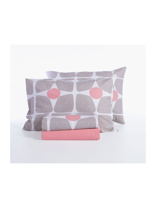 Nef-Nef Homeware Casual Σετ Σεντόνια King Size με Λάστιχο 180x200+35εκ. Casual Coreo Yellow (4τμχ)