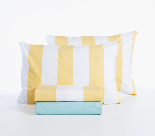 Nef-Nef Homeware Casual Комплект Чаршафи King Size с Ластик 180x200+35см Mauve (4 броя)