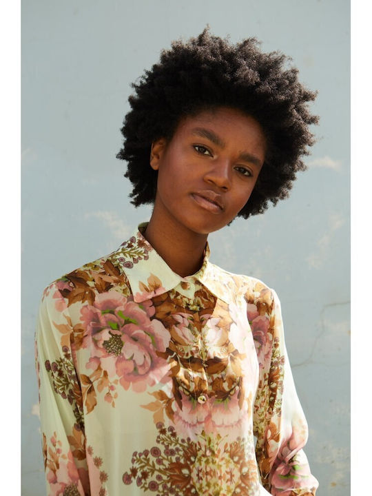 Women's Brown Floral Shirt