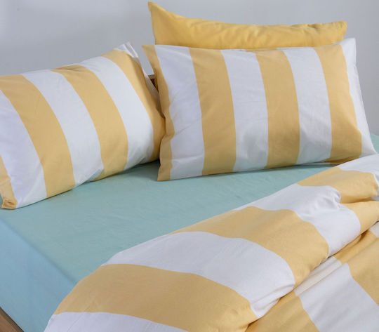 Nef-Nef Homeware Casual Комплект Чаршафи King Size с Ластик 180x200+35см Mauve (4 броя)