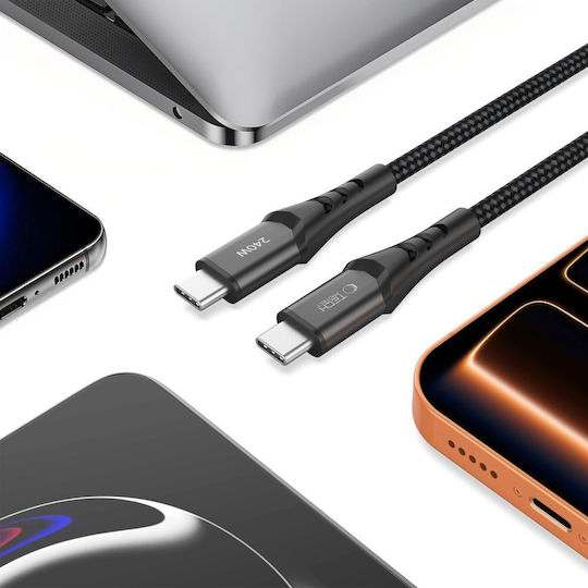 Tech-Protect Ultraboost USB 2.0 Cable USB-C male - USB-C 240W Μαύρο 1m