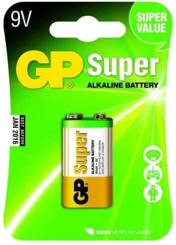 GP Batteries Alkaline Batteries 9V 1.5V 0301604AETA-B1