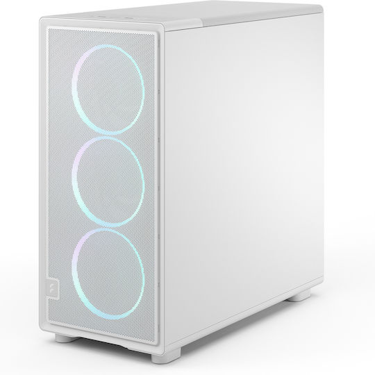Fractal Design Epoch XL Gaming Full Tower Κουτί Υπολογιστή με Πλαϊνό Παράθυρο και RGB Φωτισμό Λευκό