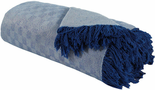 Das Home 0224 Sofa Throw Jacquard 180x250cm Blue