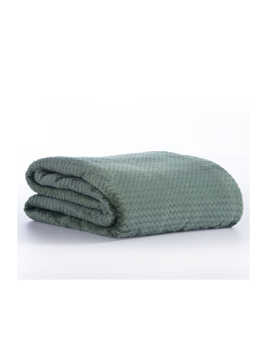 Nef-Nef Homeware Cameron Ριχτάρι Τριθέσιου Καναπέ Ζακάρ 180x300εκ. Forest Green 031791