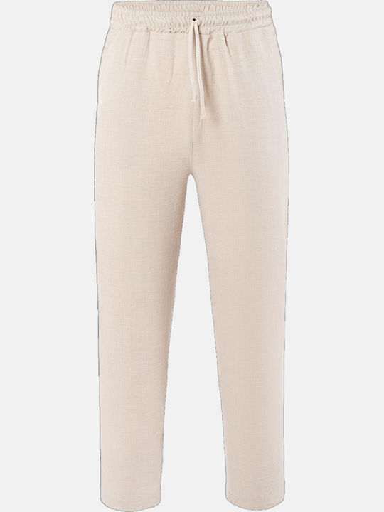 Women's Linen Pantaloons with Rubber Band Khaki