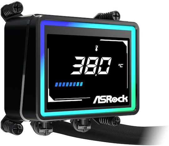 ASRock Challenger 240 Digital Water Cooling AIO CPU With 2 Fans 120mm And ARGB Lighting
