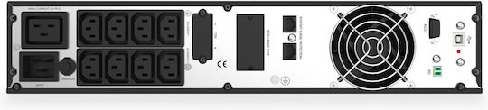 Digitus DN-170096 UPS On-Line 3000VA 3000W με 8 IEC Πρίζες