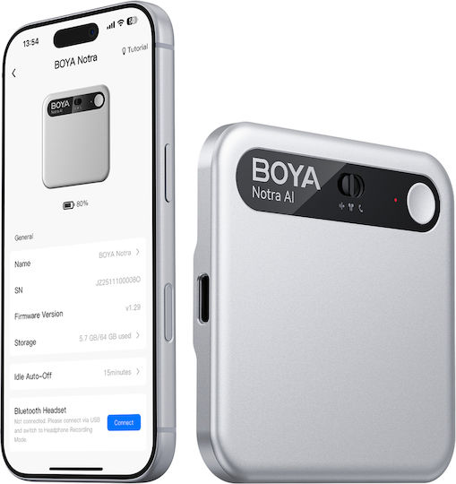 Boya Диктофон с Вътрешна Памет 64GB