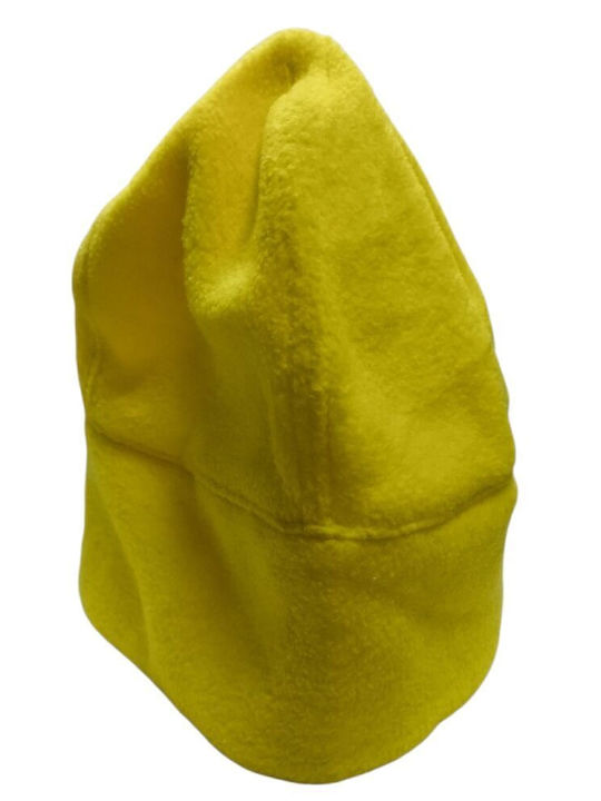 Unisex Fleece Beanie Strickmütze in Gelber Farbe