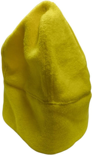 Beanie Unisex Fleece Σκούφος Πλεκτός σε Κίτρινο χρώμα