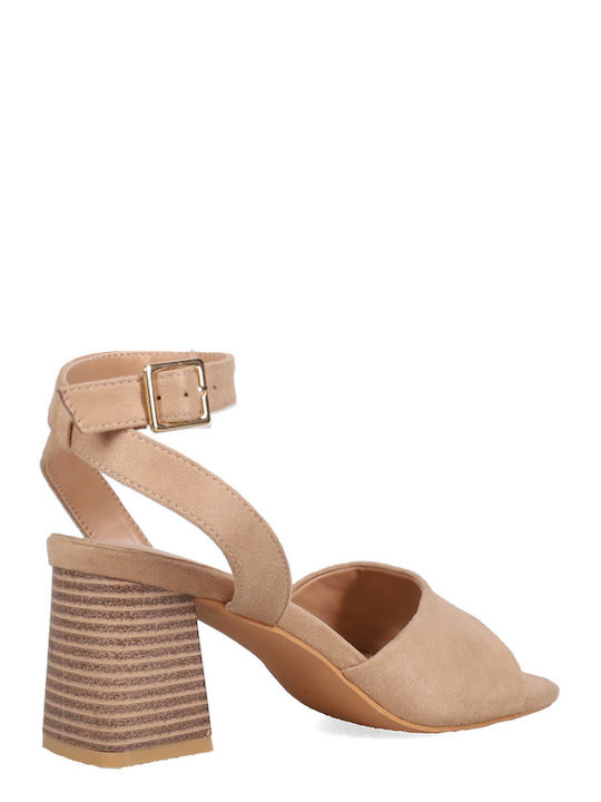 Suede Beige Sandals