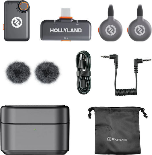 Hollyland Lark M2s Mini Combo – Ψηφιακό 2.4ghz Σύστημα Ασύρματης Μετάδοσης Ήχου