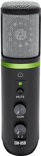 Mackie EM-USB Condenser Microphone Shock Mounted for Studio
