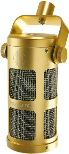 Sontronics Podcast Pro Δυναμικό Microphone XLR Shock Mounted for Studio in Gold Color