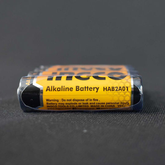 Ingco Baterii Alcaline AA 1.5V 4buc HAB2A01