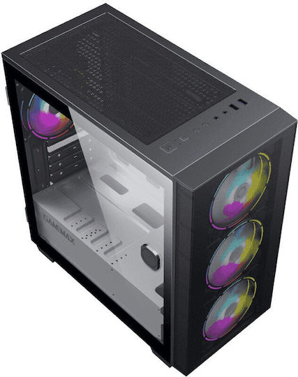 GameMax Aero Mini Eco Gaming Mini Tower Carcasă PC cu Fereastră Laterală Neagră