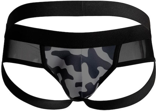 Cut4Men Herren Sexy Unterwäsche Jockstrap Schwarz