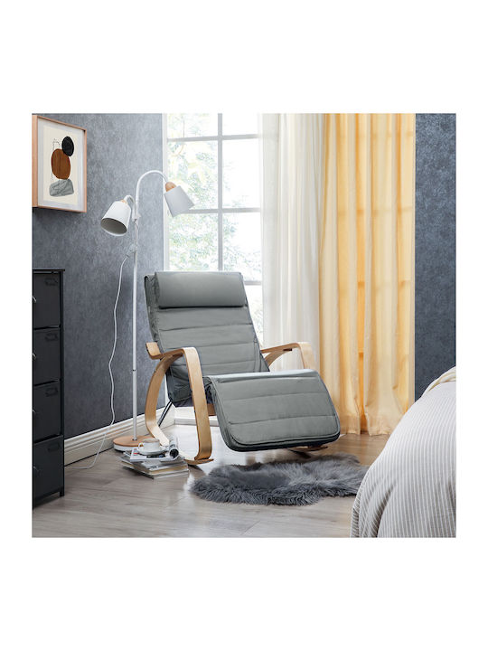 Fotoliu Relax cu Taburet Bej 67x115x91cm