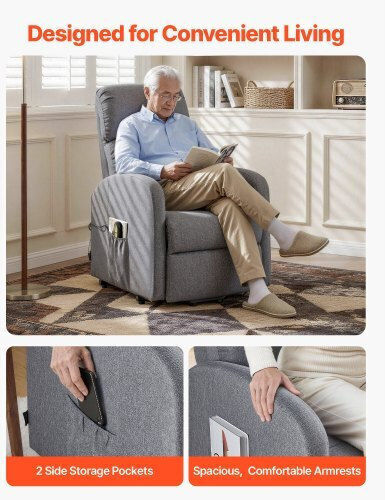 Relax Sessel Hellgrau 63x86x101,5cm