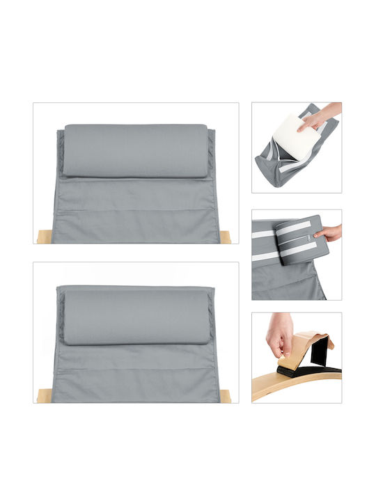 Fotoliu Relax cu Taburet Bej 67x115x91cm