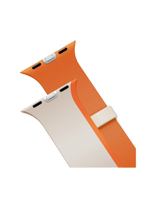Uniq Revix Iv Premium Apple Watch 49 46 45 44mm Edition Reversible Magnetic Watch Strap Gray-Orange