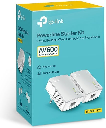 TP-LINK TL-PA411KIT v4 Powerline Double Wired and Ethernet Port