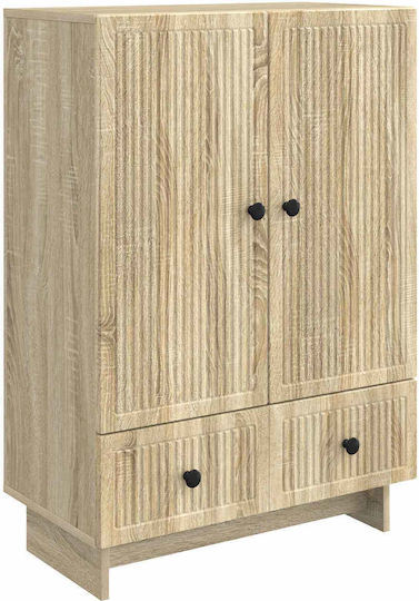 Wooden Sideboard with Drawers Sonoma Oak 66x34.5x95cm