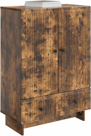 Wooden Sideboard with Drawers Smoked Oak 66x34.5x95cm