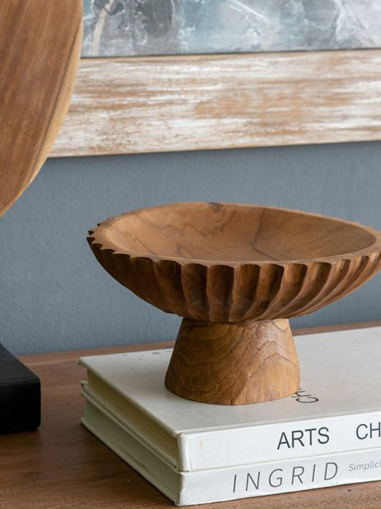 Artekko Decorative Wooden Brown Platter 20x20x10cm