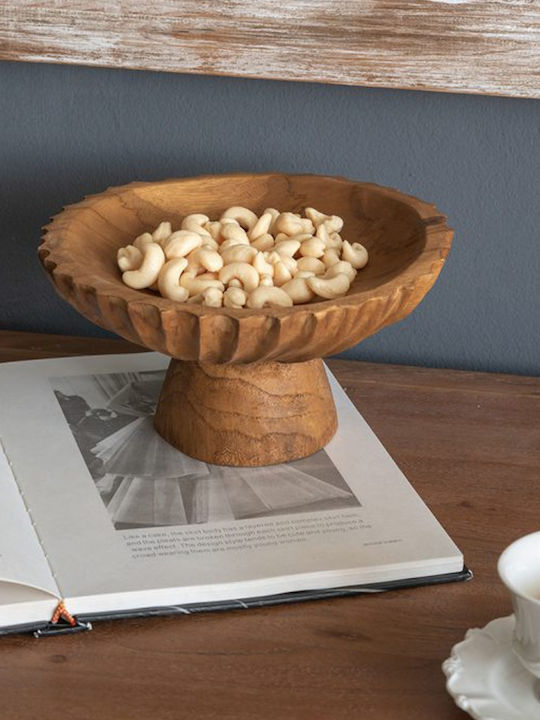 Artekko Decorative Wooden Brown Platter 20x20x10cm