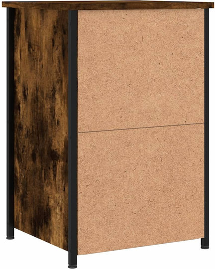 Nachttisch Holz mit Metallbeinen Braun 40x36x60cm