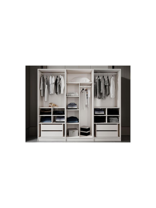 Stewehome Спален Комплект Бяла Модерна Конструкция 5 Бройки 160x200см