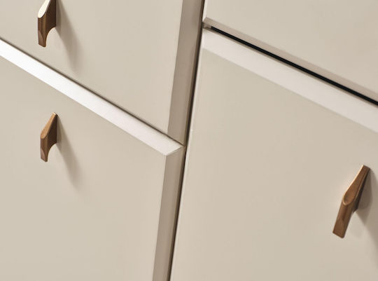 SteweHome Schlafzimmermöbel-Set Beige Modern Kurven 5 Stück 160x200cm