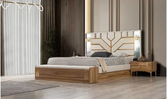 SteweHome Schlafzimmermöbel-Set 5 Stück Karydi Modernes Design Stauraum 160x200cm
