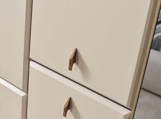 SteweHome Schlafzimmermöbel-Set Beige Modern Kurven 5 Stück 160x200cm