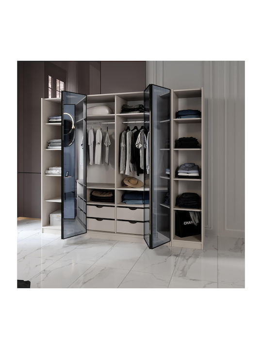 Stewehome Set Mobilier Pentru Dormitor Gri Modern Design 6 Bucăți 160x200cm