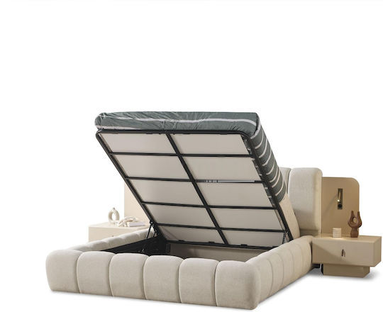 SteweHome Schlafzimmermöbel-Set Beige Modern Kurven 5 Stück 160x200cm