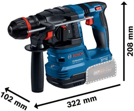Bosch GBH Κρουστικό Σκαπτικό Πιστολέτο Μπαταρίας 18V Solo με Υποδοχή SDS Plus / HEX 0611924100