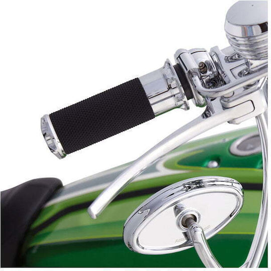 Arlen Ness Motorradlehen und Lenkergewichte Harley Davidson 74 21 Einzelner Doppelter Gaszug Chrom Fusion Billet Bevelte Griffe Chrom